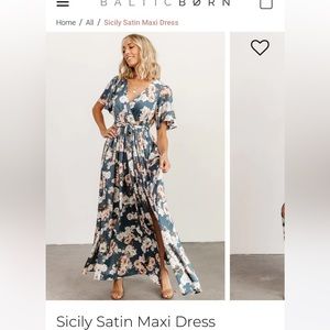 Sicily Satin Maxi Dress